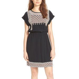 MADEWELL Starflower Embroidery Silk Black Dress 12